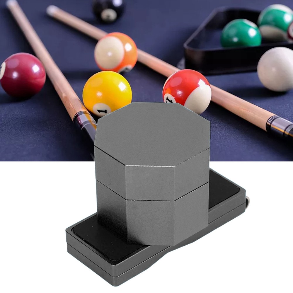 (Black)Billiards Octagonal Chalk Case Set Magnetic Billiard Chalk Box CH