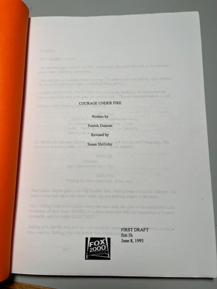 Courage Under Fire - original feature screenplay