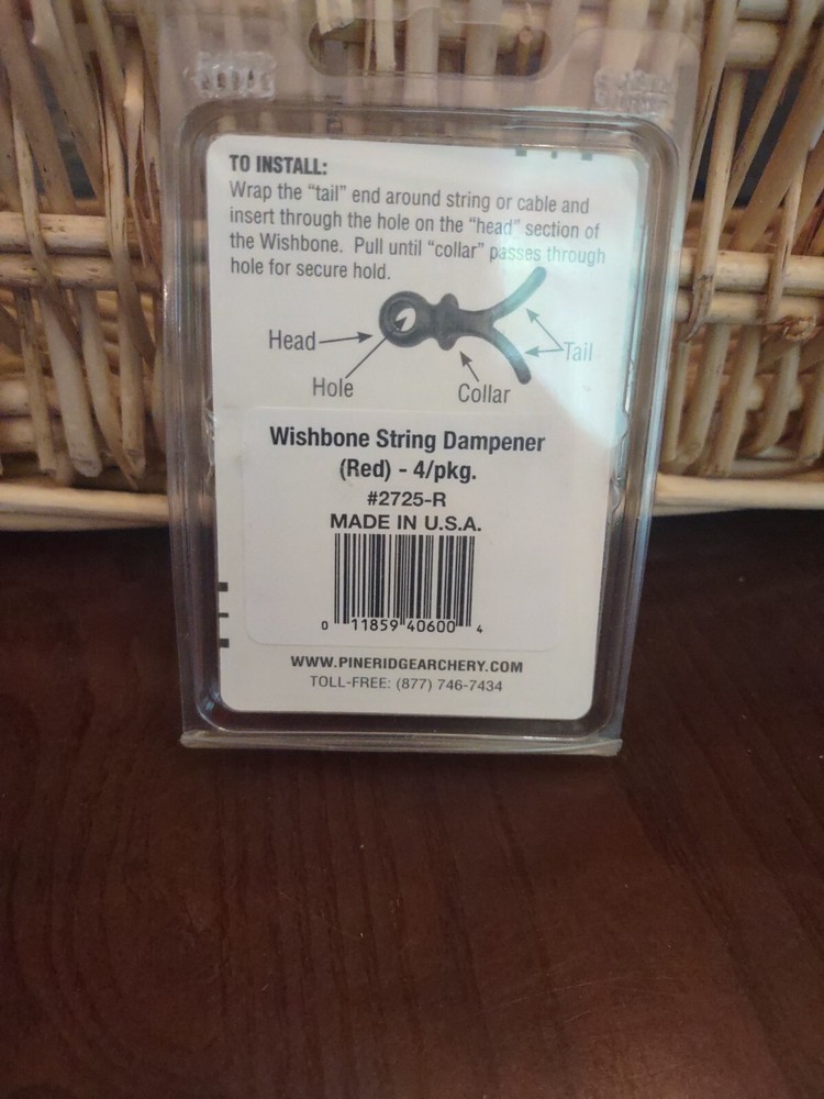 Pine Ridge Archery Wishbone String and Cable Dampener (4/pkg) (Red) #2725-R