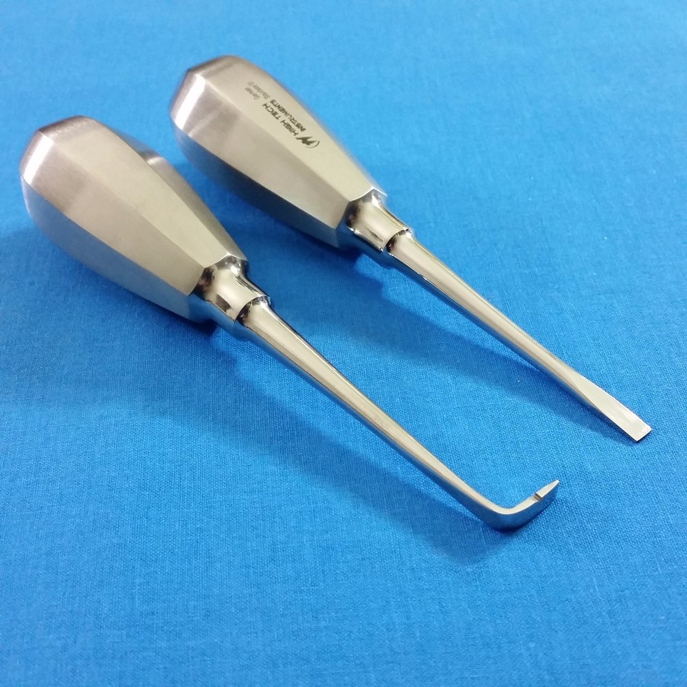 2 GERMAN STAINLESS CROWN SPLITTER REMOVER SPREADER ELEVATORS STRAIGHT & ANGLED