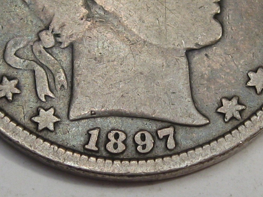 FINE 1897 Barber Half Dollar. #38