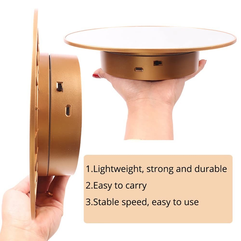 Motorized Rotating Display Stand - 25CM/8KG 360 Electronic Turntable for Mann...