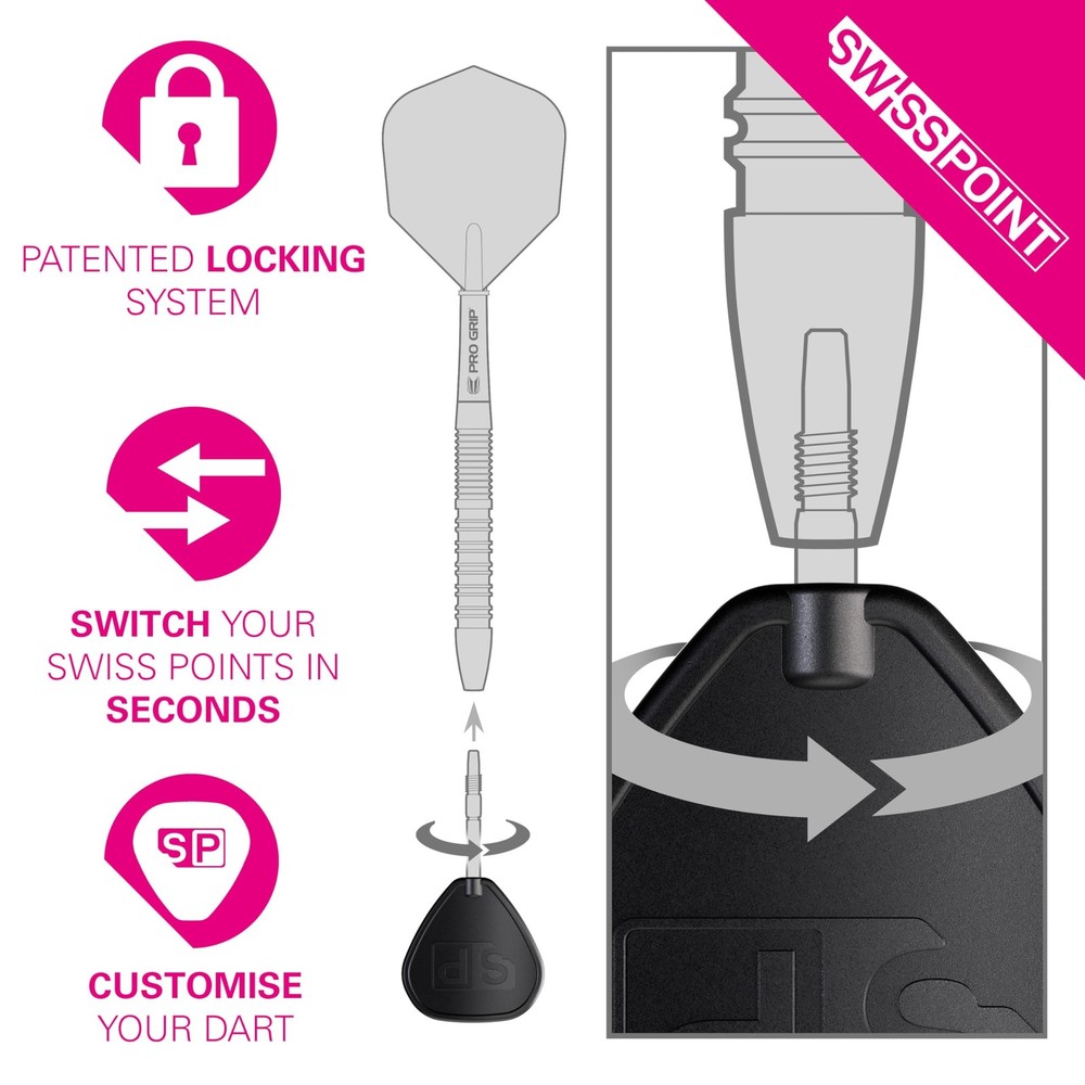 Target DartsDart Flights Small Black