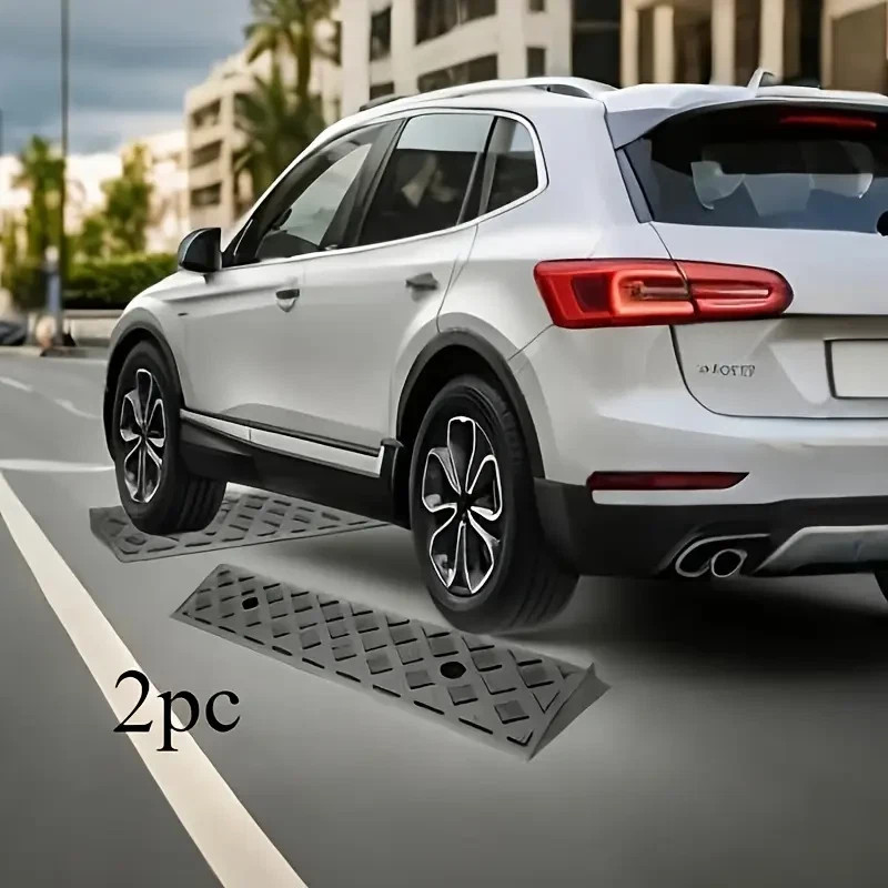 2 Pack Driveway Ramp Heavy Duty Vehicle Curb Rubber Threshold Ramp Professional