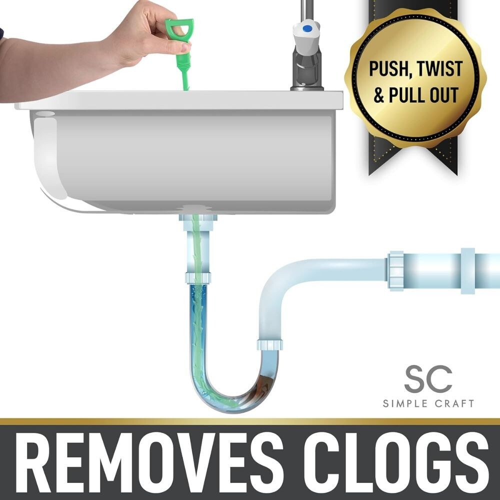 Simple Craft Drain Clog Remover - 5 Pack or 3 Pack