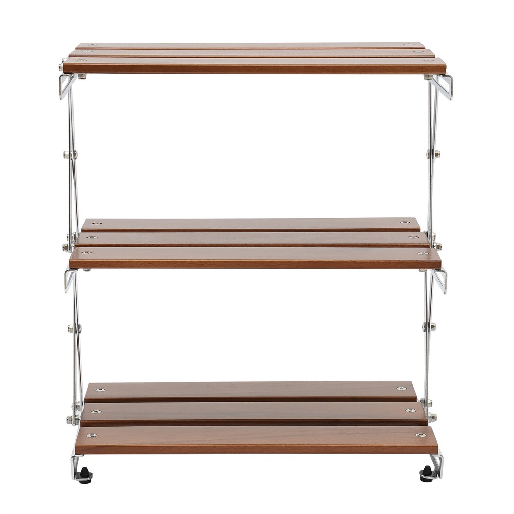 Camping Kitchen Table Picnic Cabinet Folding Cooking Storage Rack Portable