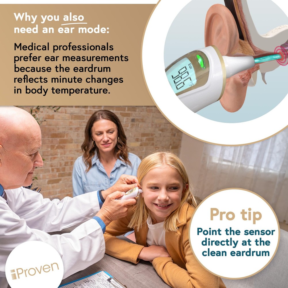 Pro Series | Ear Thermometer with Non-Touch Forehead Function | Superior Accu...