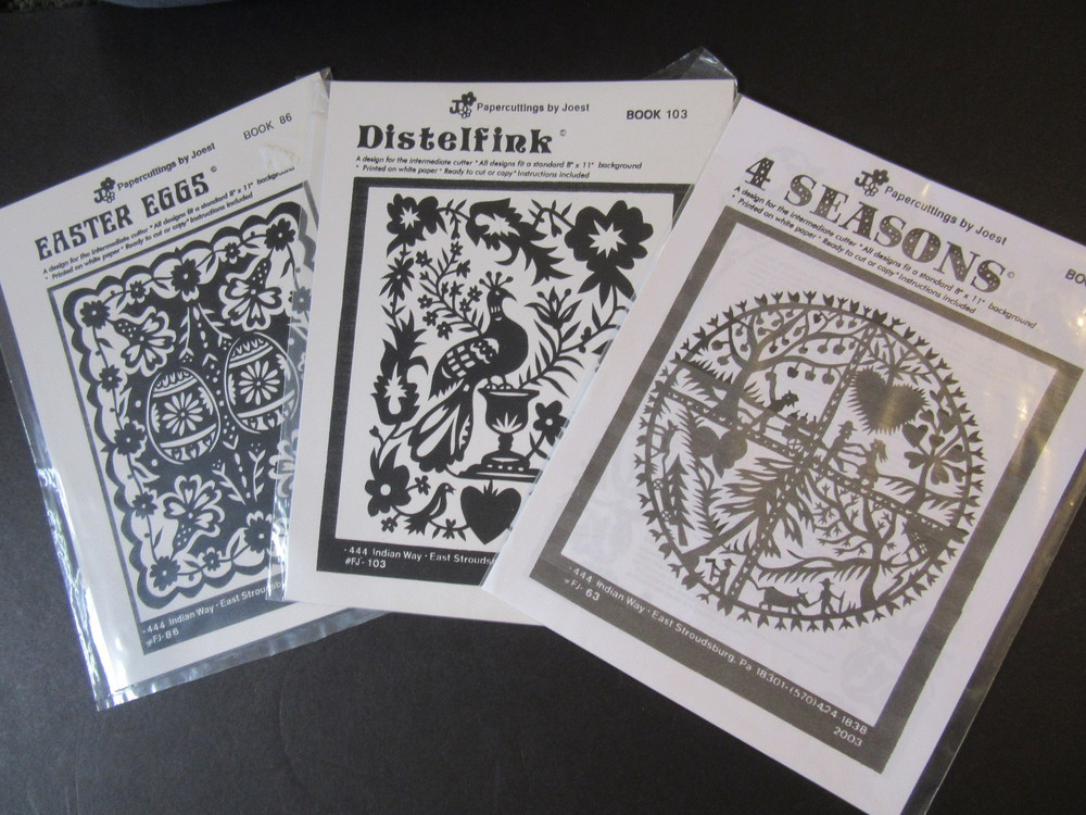 3 Scherenschnitte Paper Cutting by Joest Patterns Seasons Easter lot