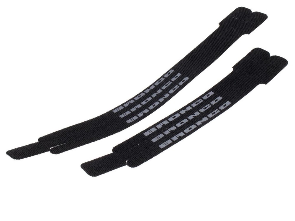 Bronco® 2021-2025 Black Molle Panel Cargo Storage Seat Organizer Straps 6pc Pack