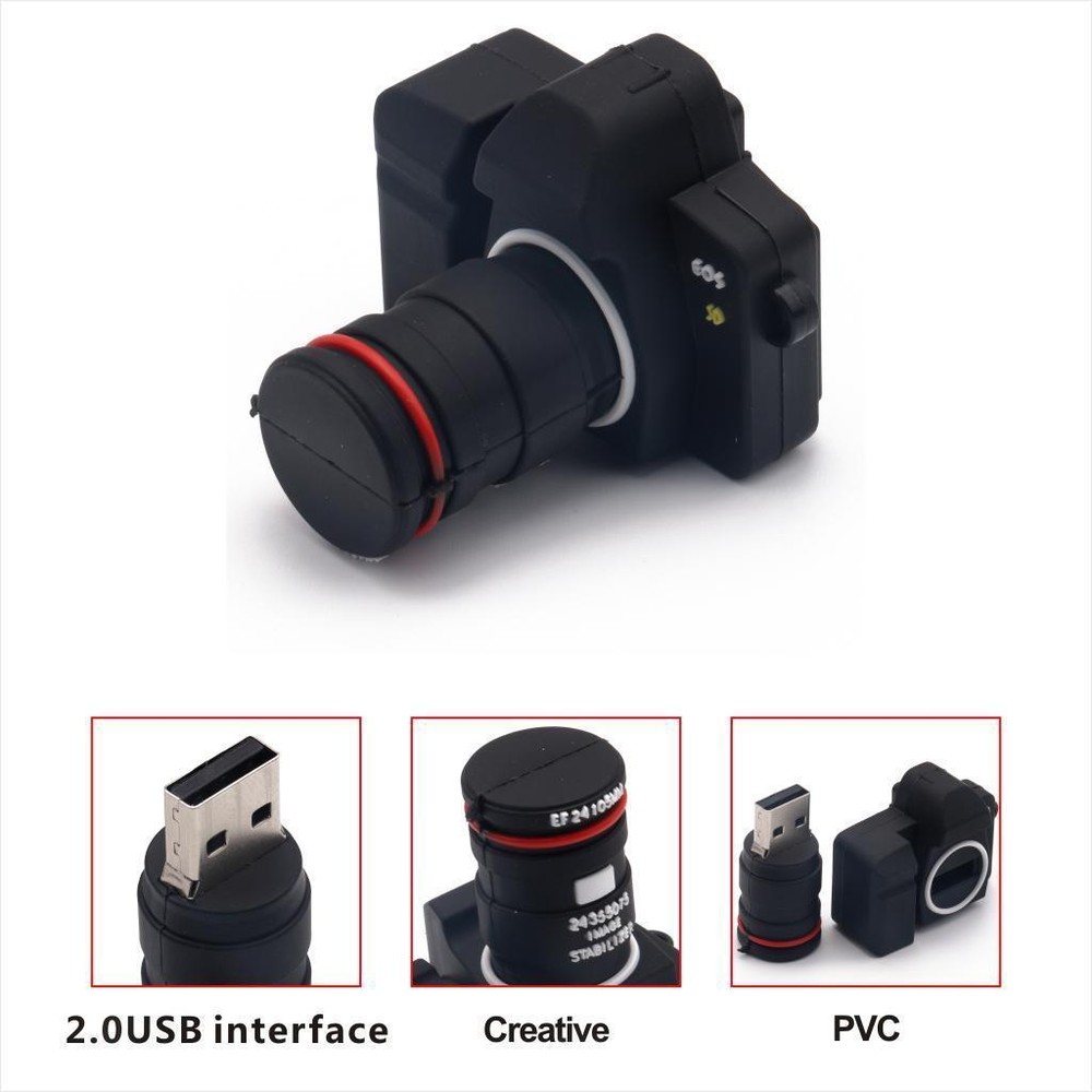 8/16/32/64/128/256GB USB 2.0 Flash Drive Memory Stick Pendrive Camera Model Gift