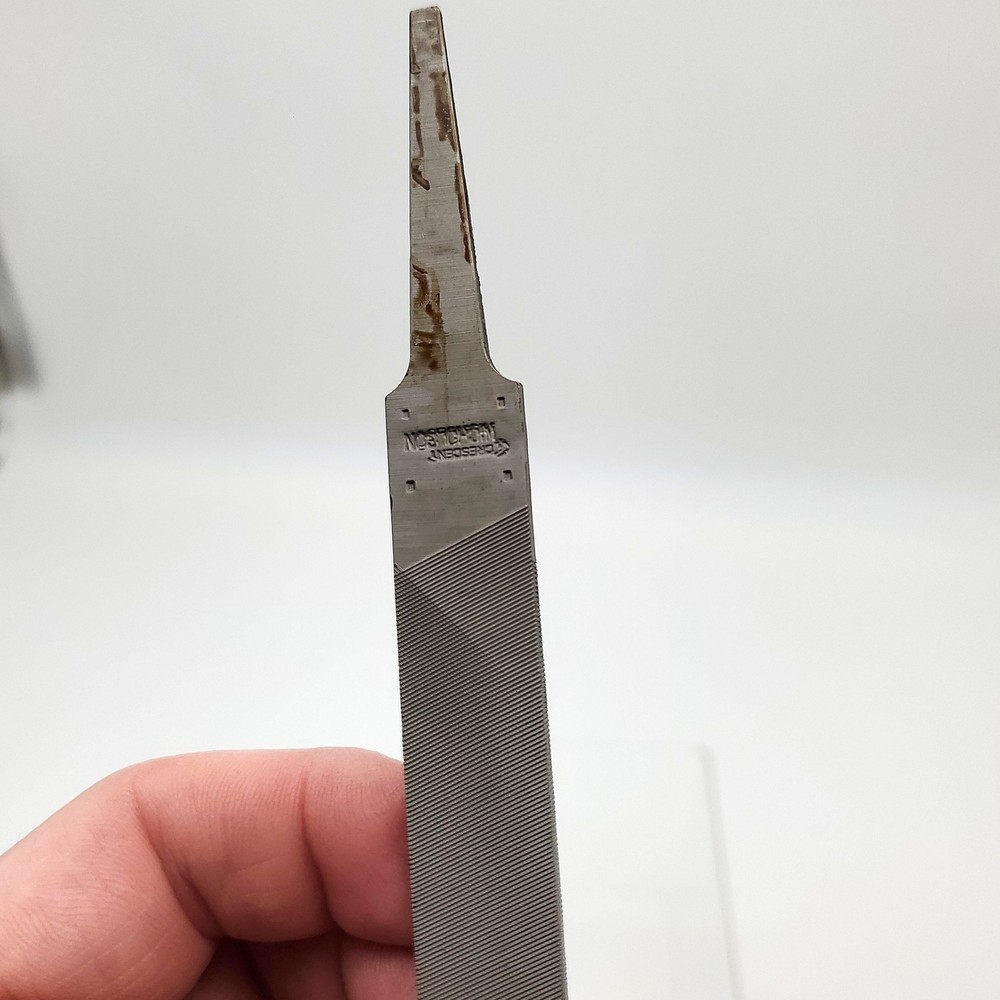 Nicholson 6" Flat Double / Single Cut Smooth File 03533N Rectangular w/ Tang