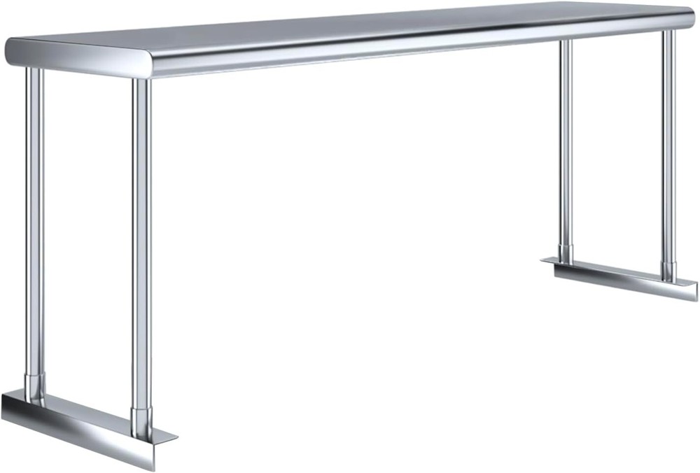 Stainless Steel Single Overshelf for Long Prep Work Table