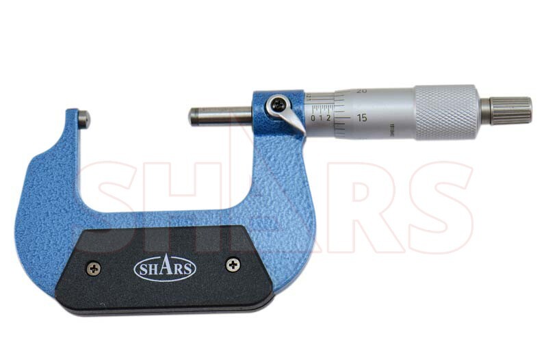 Shars 1-2" Precision Ball Micrometer .0001 Spherical Spindle New !}