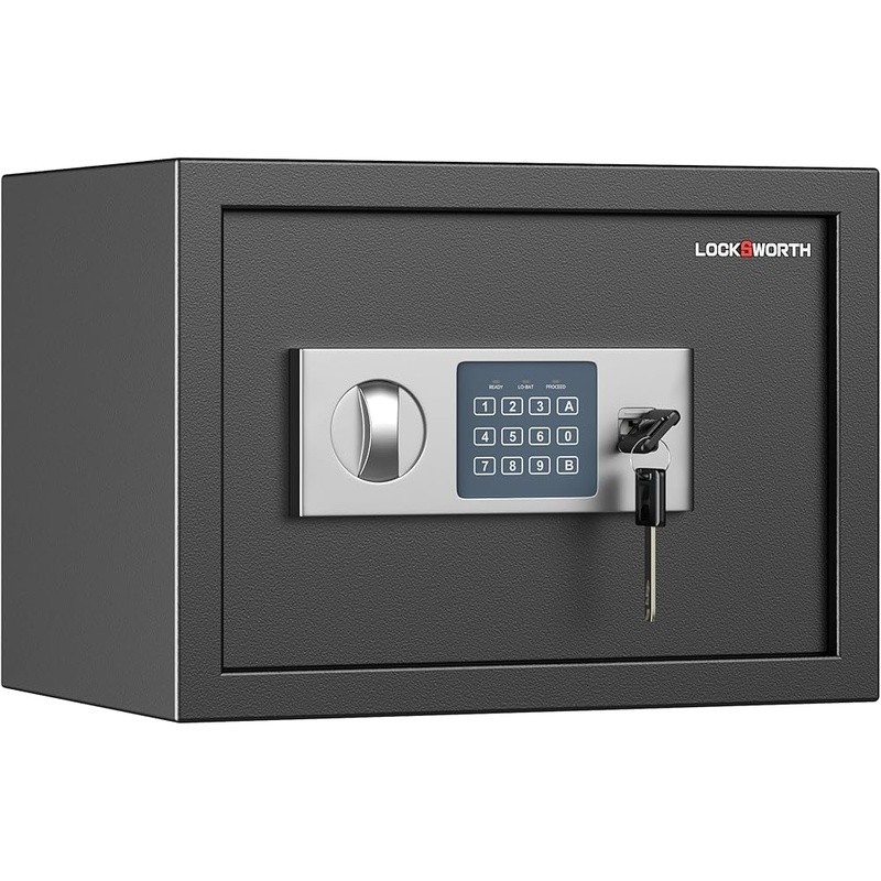 Compact Safe Box Electronic Lock Removable Shelf Anti-Theft Security System New