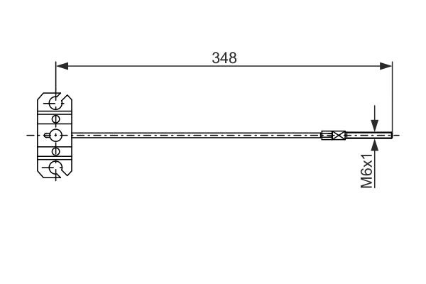 Cable Pull, parking brake BOSCH 1987482856