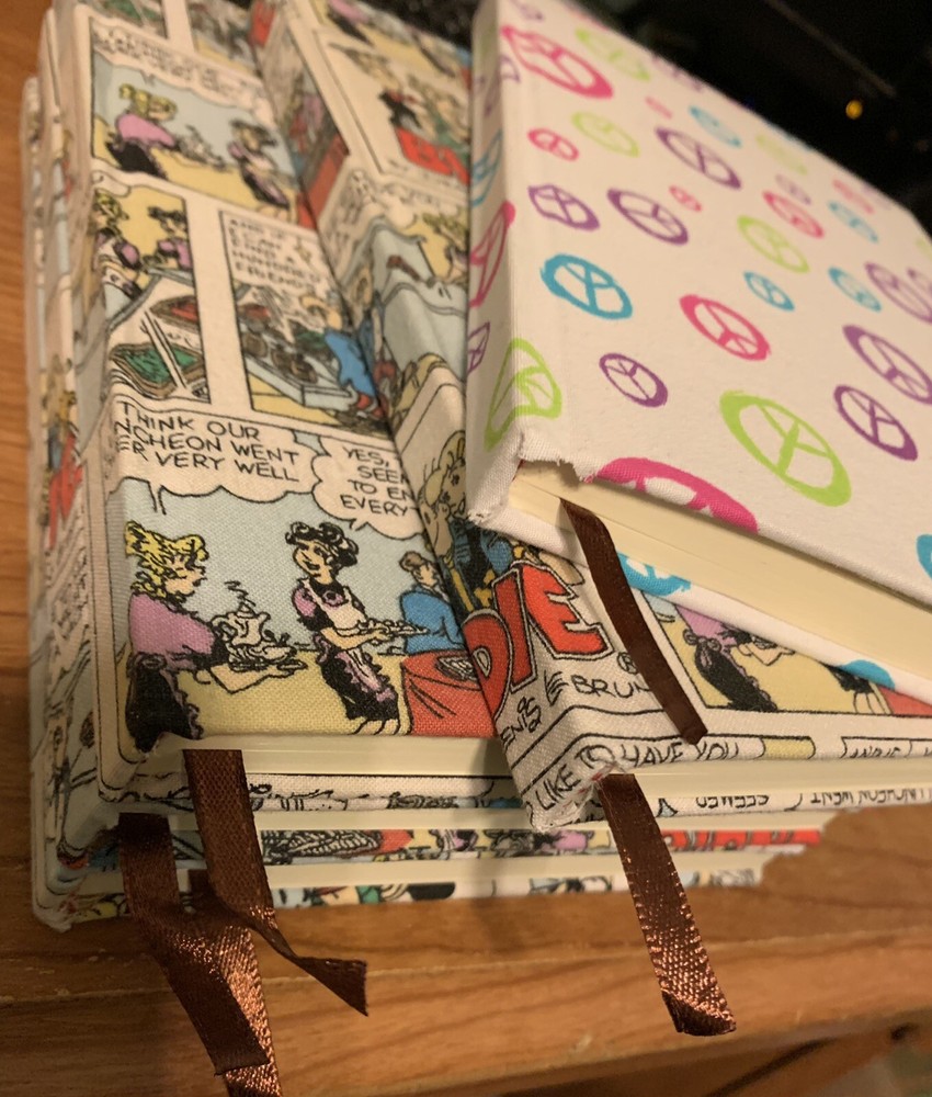 Blondie Comic Fabric covered A5 unlined blank notebook + Surprise Gift