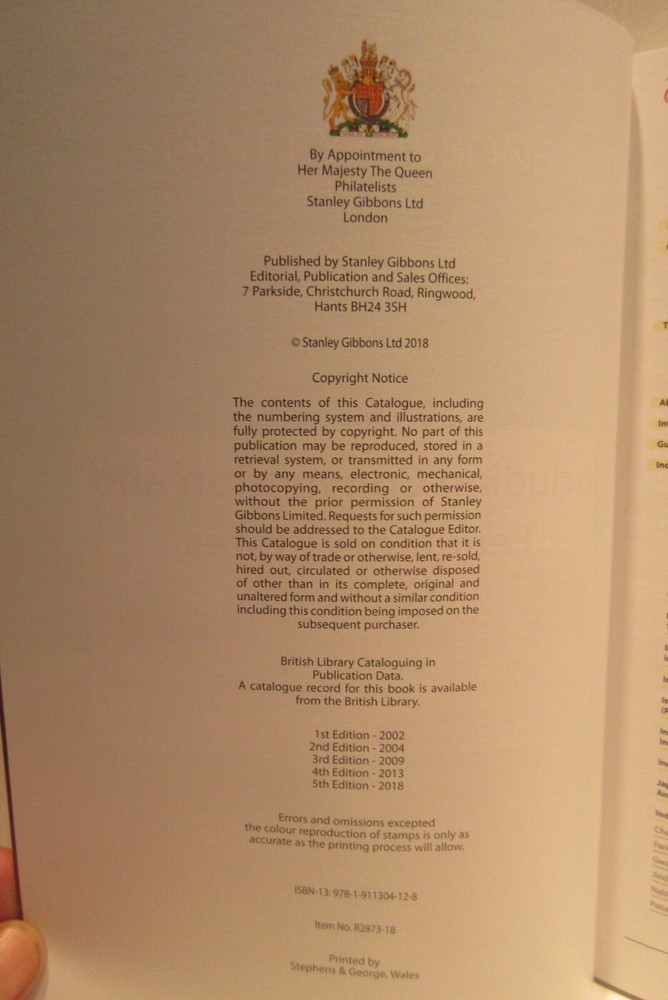 Stanley Gibbons Commonwealth Stamp Catalog India 5th Edition 2018 Book