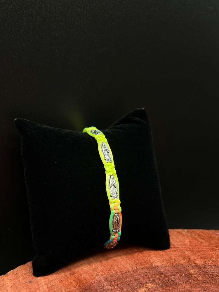 Rainbow Our Lady of Guadalupe Rosary Bracelet Adjustable