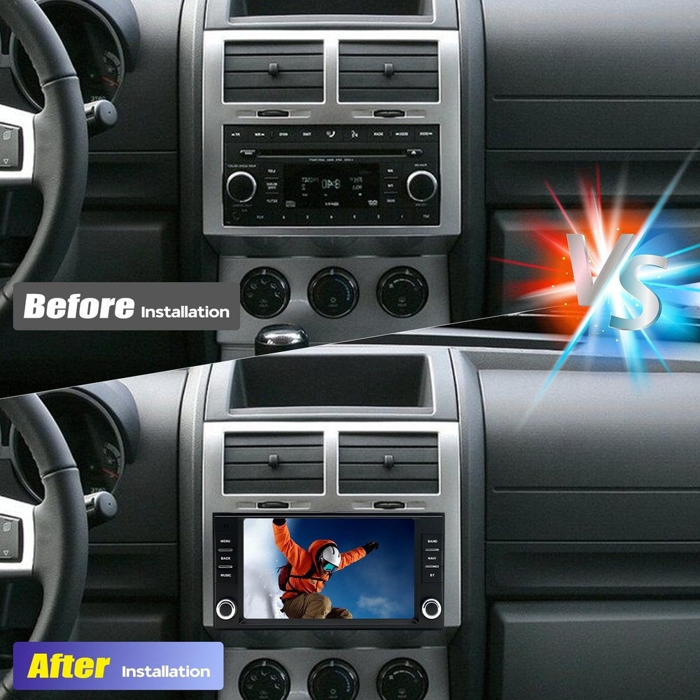 Android 14 Double Din Car Stereo 7 Touchscreen Wireless Carplay Android Auto