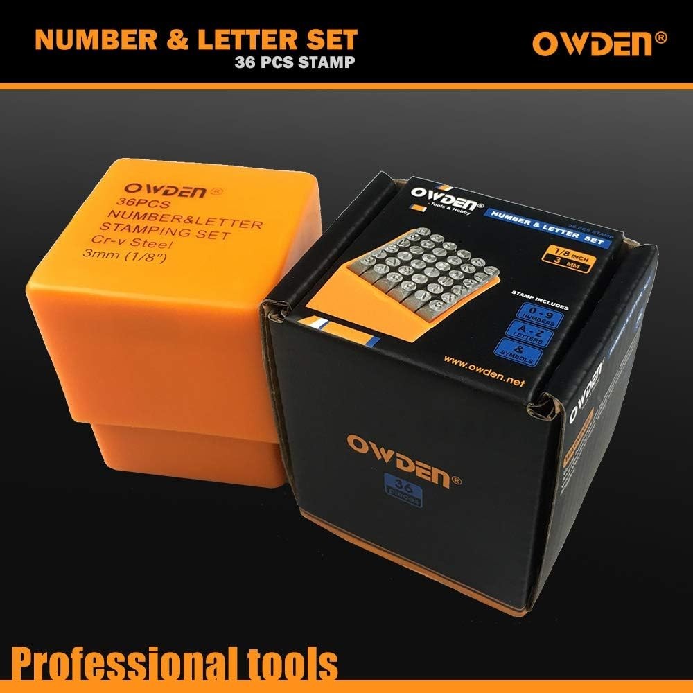High-Quality 36-Pcs Stamping Tool Set - Includes Uppercase Letters & Numbers