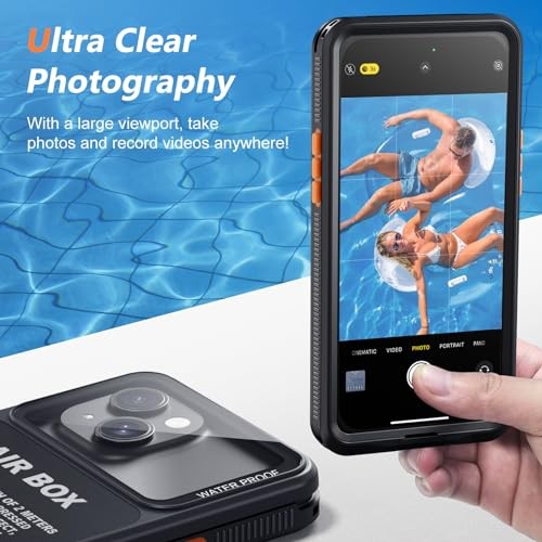 Waterproof Case for iPhone, Underwater Snorkeling Diving Phone Case for
