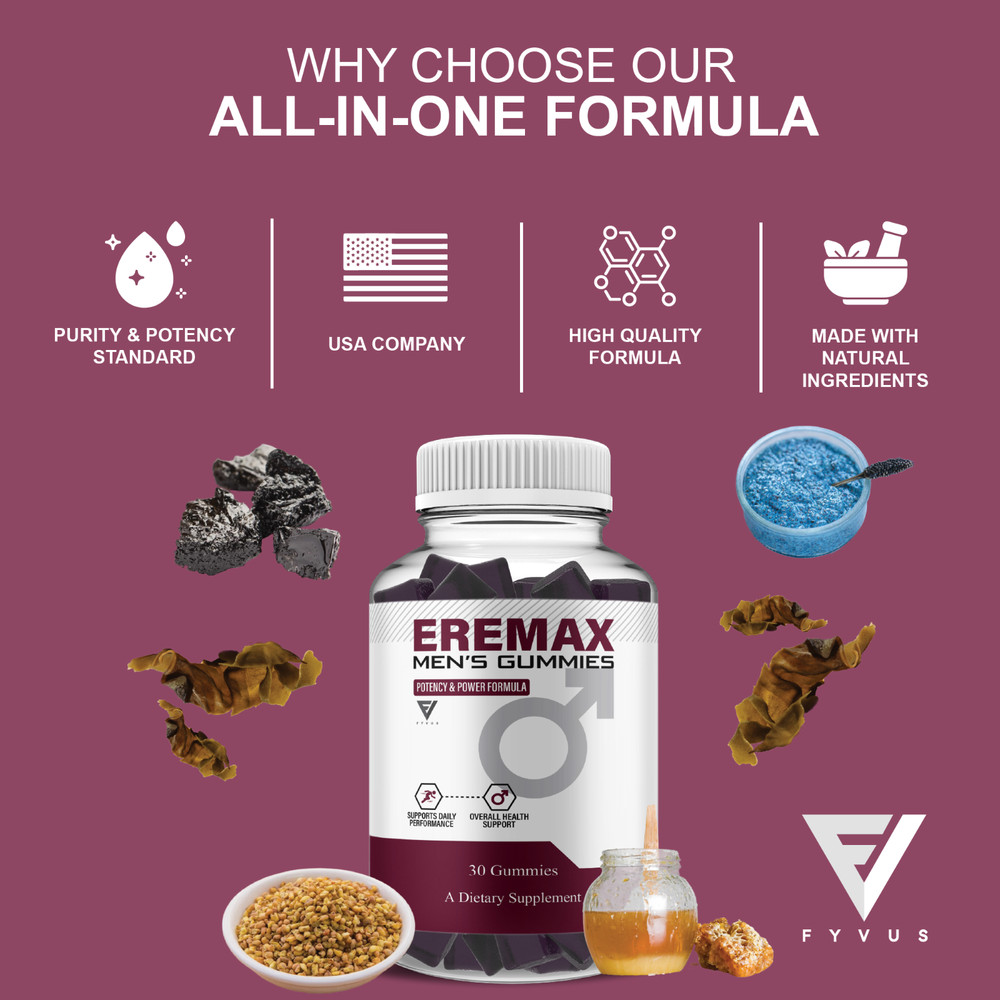Eremax Performance Gummies, Eremax Advanced Formula (1 Month Supply)