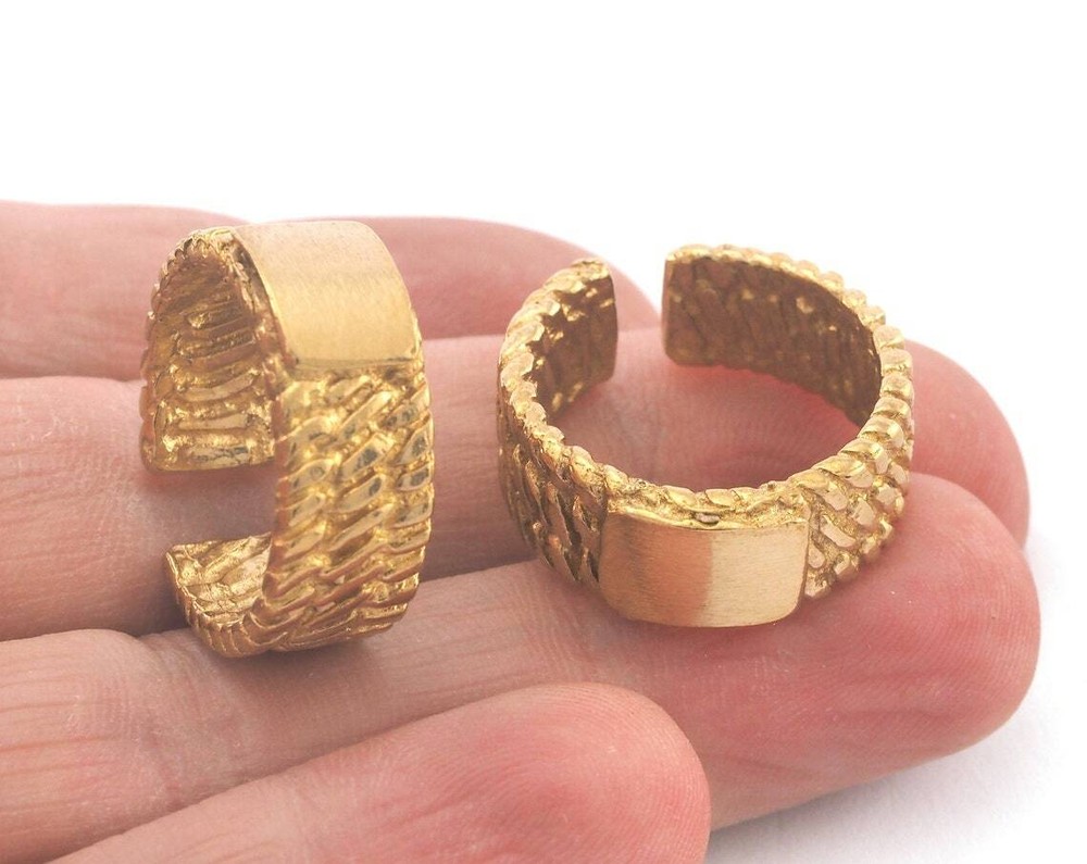 Band Ring Adjustable Raw brass (18mm 8US inner size) 3751