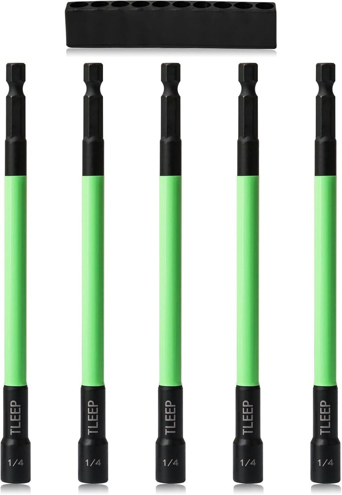 Universal 1/4" Magnetic Power Nut Driver Set - 150mm Length, Durable & Efficient