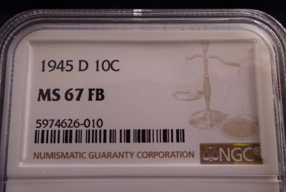 1945-D Mercury Dime NGC MS67 FB
