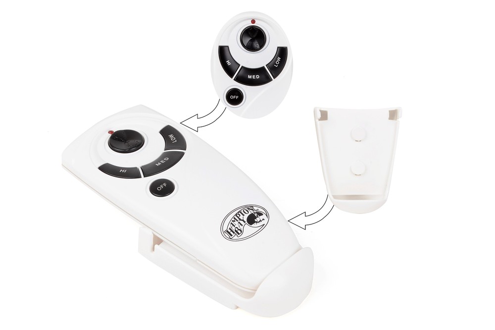 Replacement Remote UC7083T Hampton Bay Ceiling Fan Dual Lights Control White