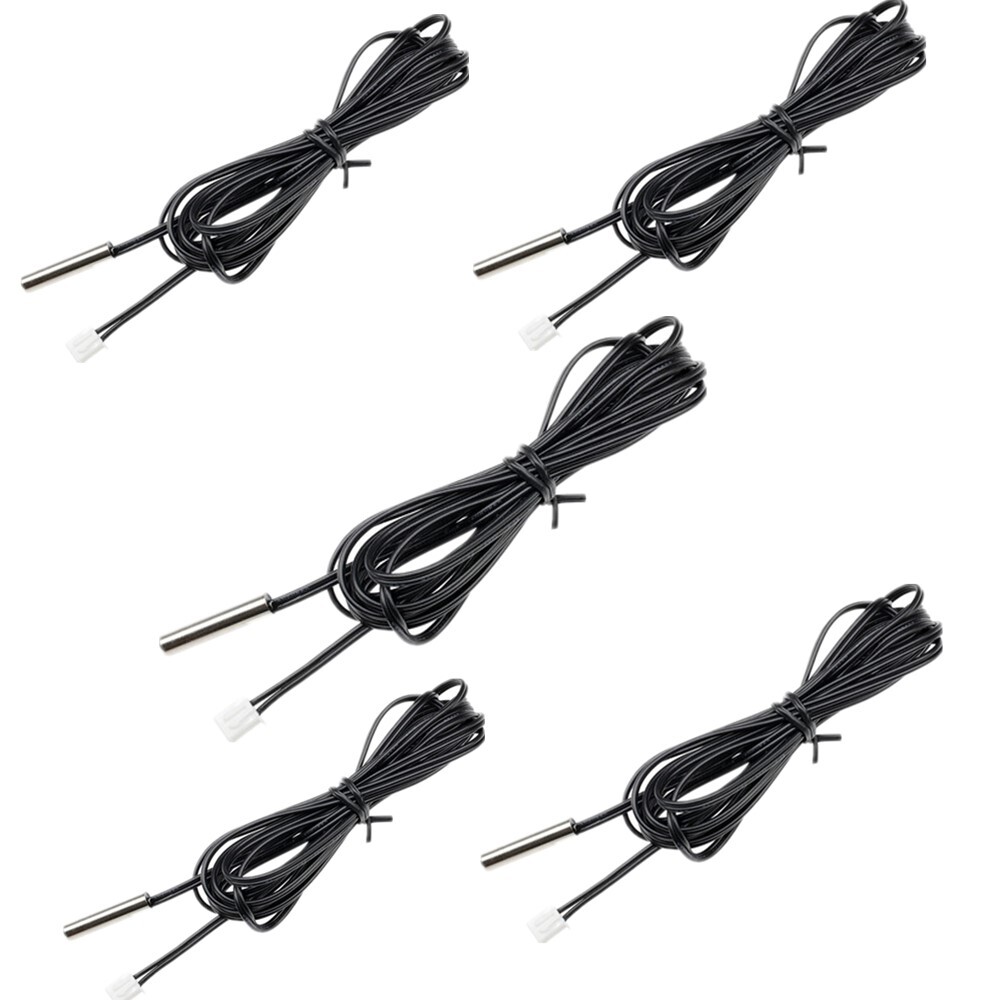 5PCS 2m 10K 1% 3950 NTC Thermistor Temperature Sensor Waterproof Probe Cable -