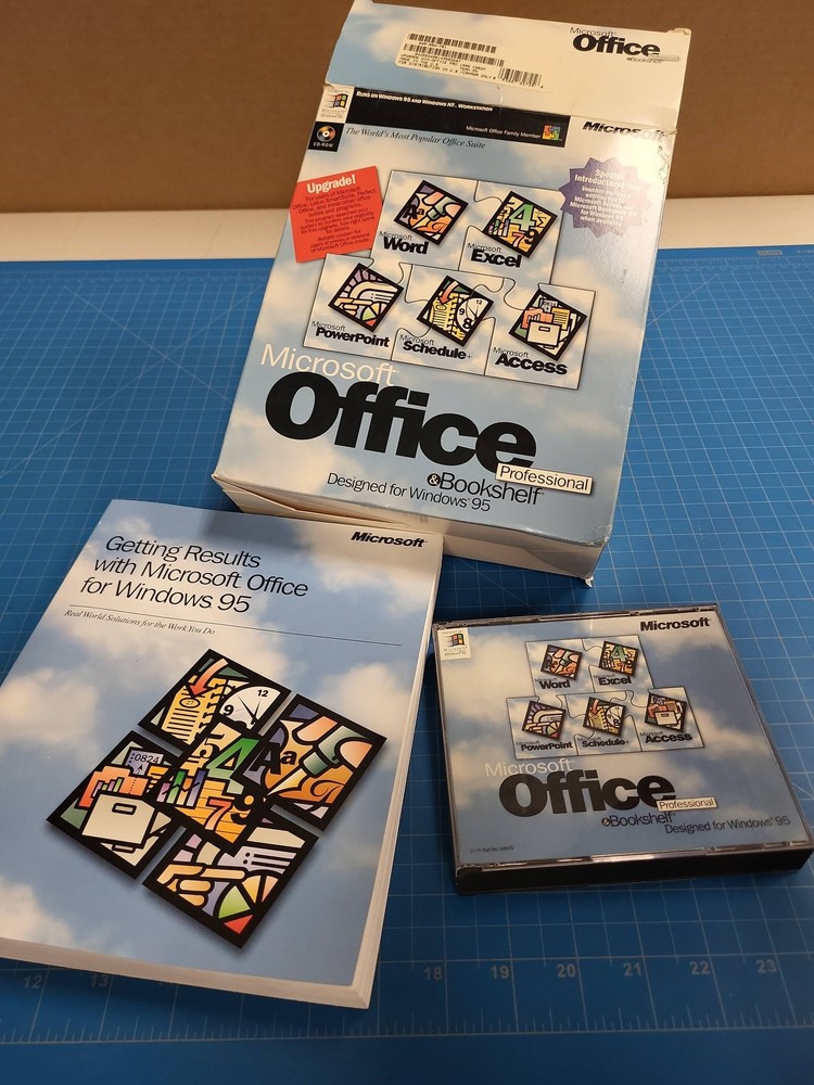 Microsoft Office Professional Windows 95 Software Suite Word Excel Access CD ROM