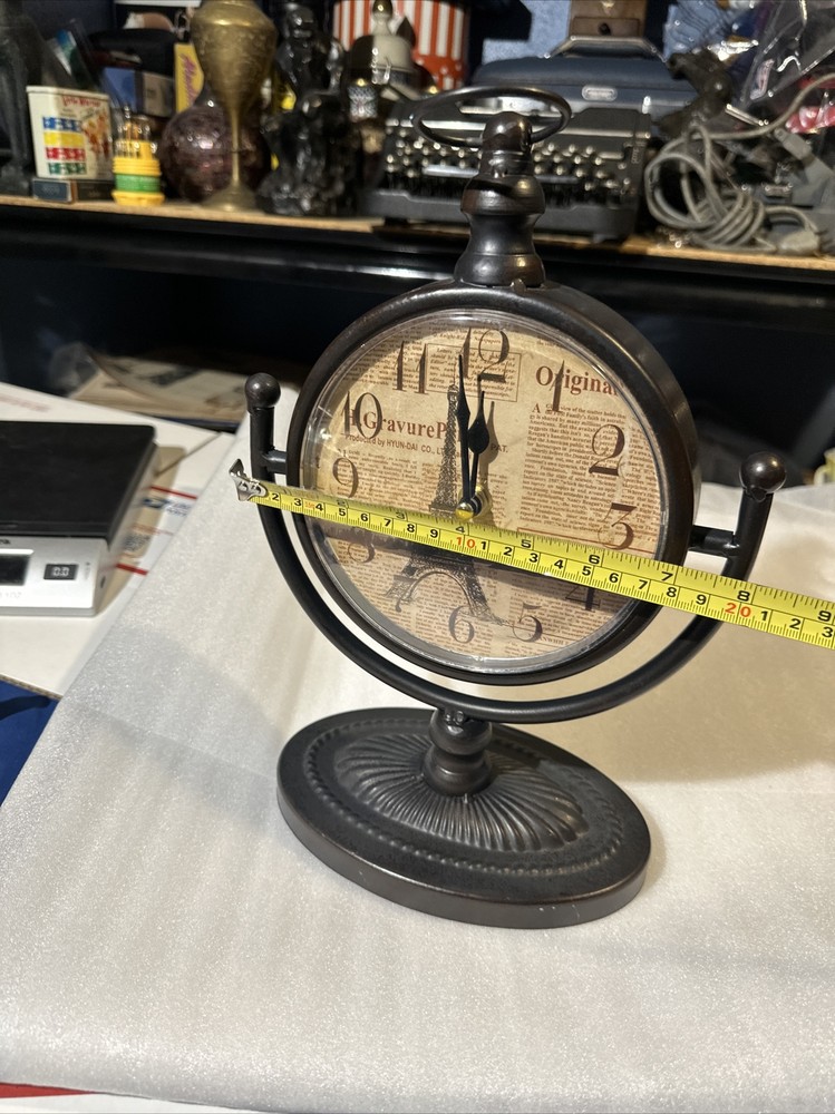 table clock vintage art deco