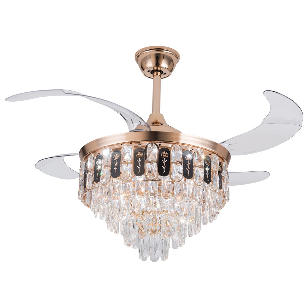 42 Inch 110V LED Ceiling Fan Adjustable Ceiling Light Fan With Remote Control