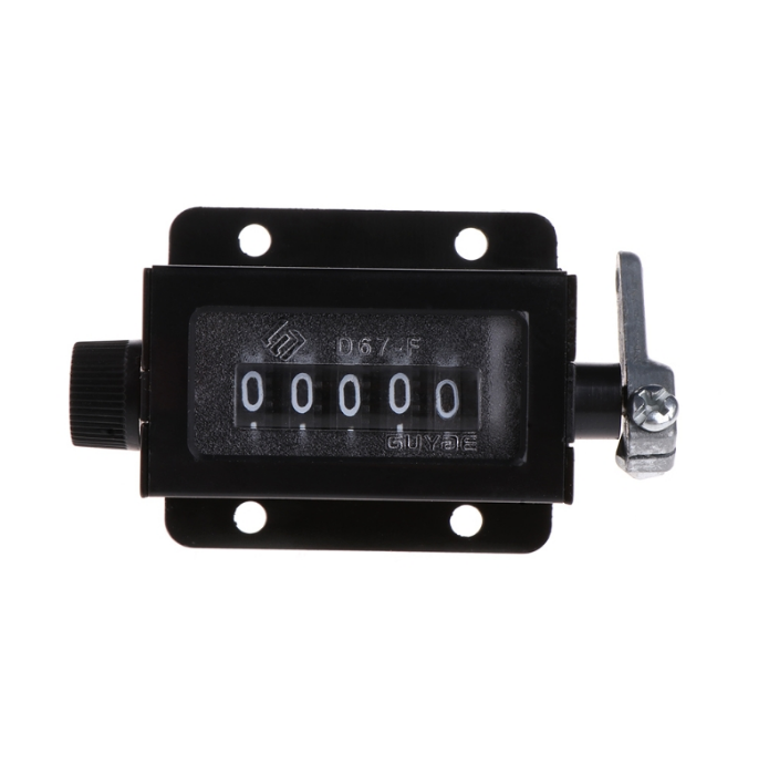 D67-F 5 Digits Mechanical Pull Stroke Counter Black Casing Resettable Counter