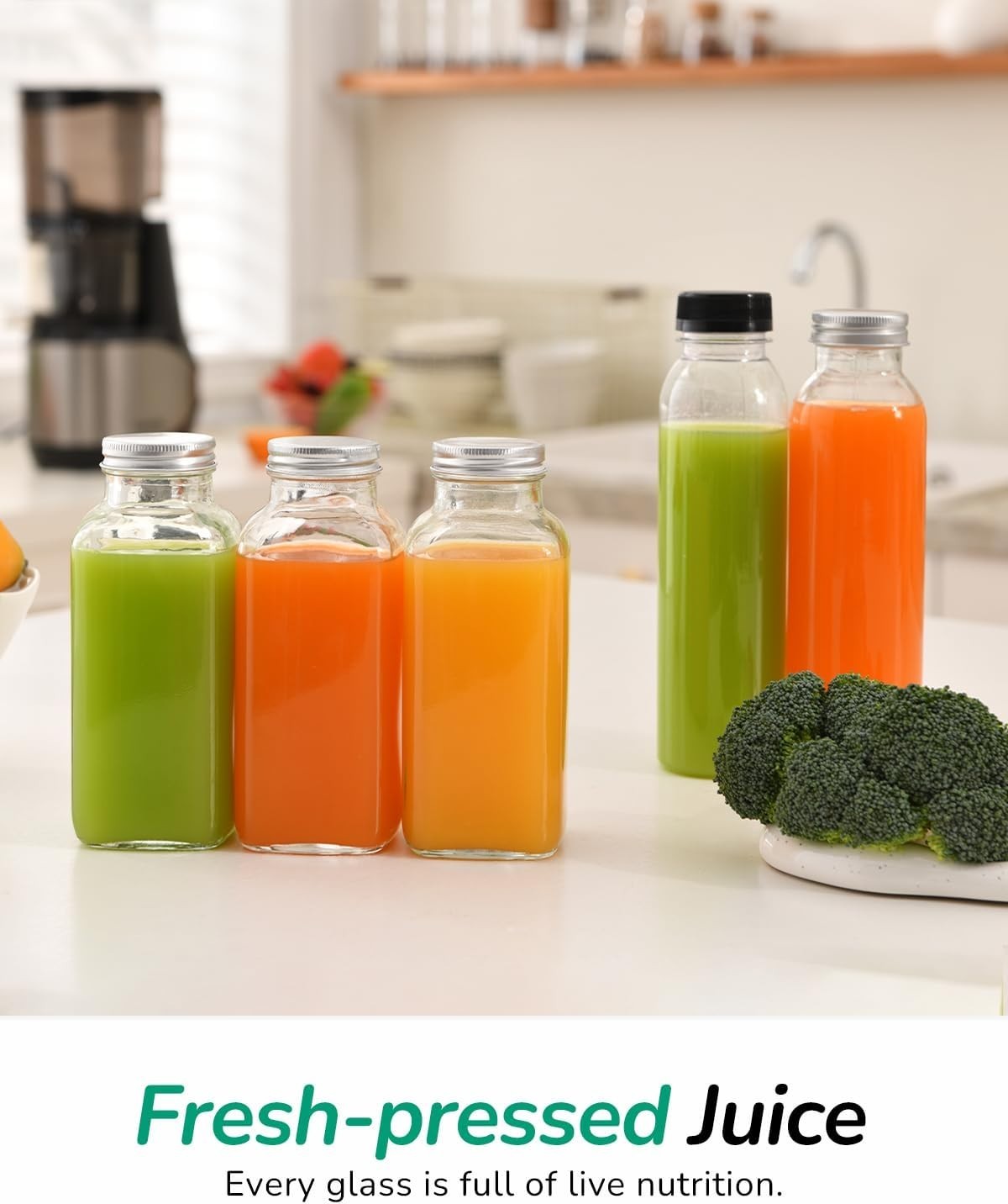 Canoly C09 Cold Press Juicer, 6" Extra Wide Feed Chute, 3-IN-1 Strainers (Juice