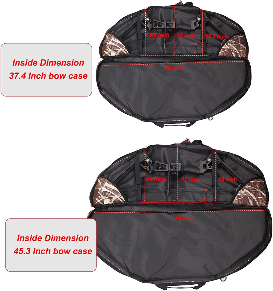 Lightweight Soft Compound Bow Case with Pockets, 600D Water-Resistant Archery Ba