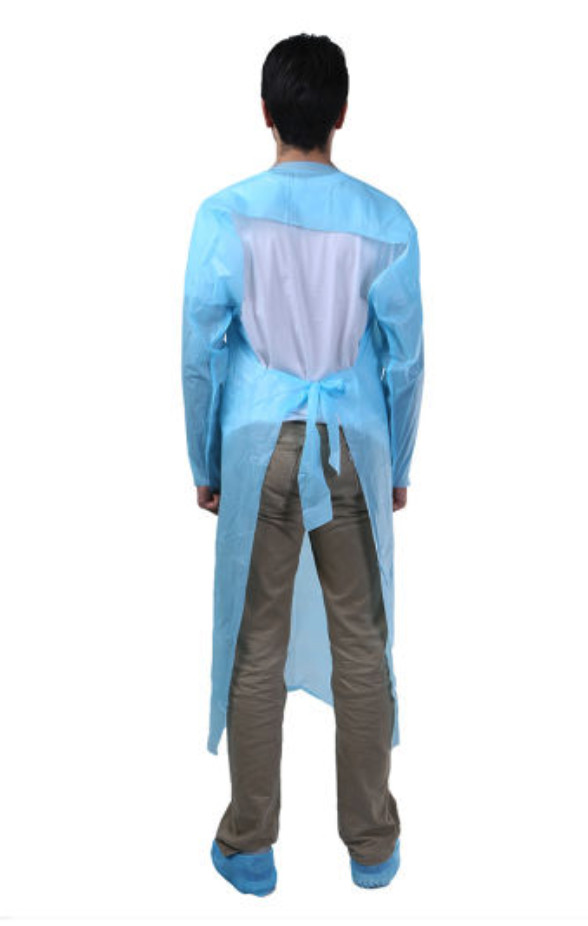 Gown With Thumb Loop Isolation Protective, Disposable & Fluid Resistant