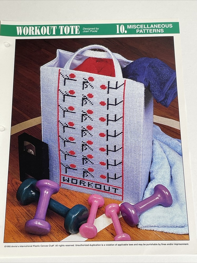 Annie's Attic Workout Tote Plastic Canvas Pattern