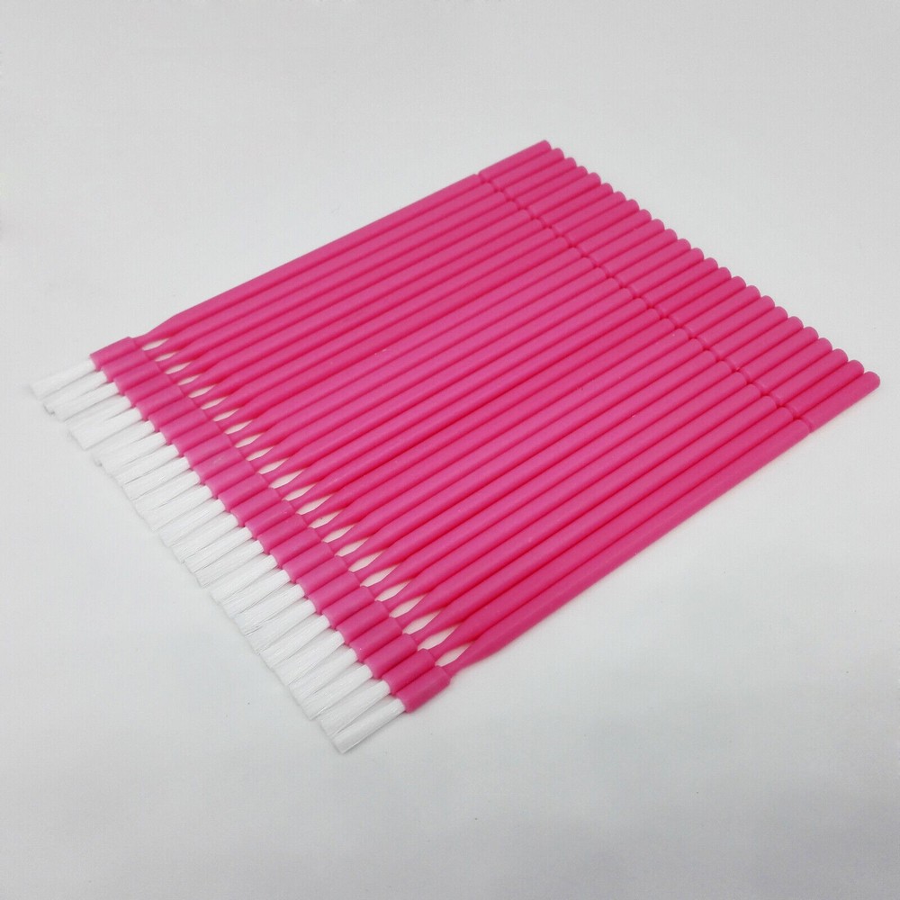 100 Pcs/Pack Dental Gingival Disposable Bendable Pink Micro Applicator Brush Kit