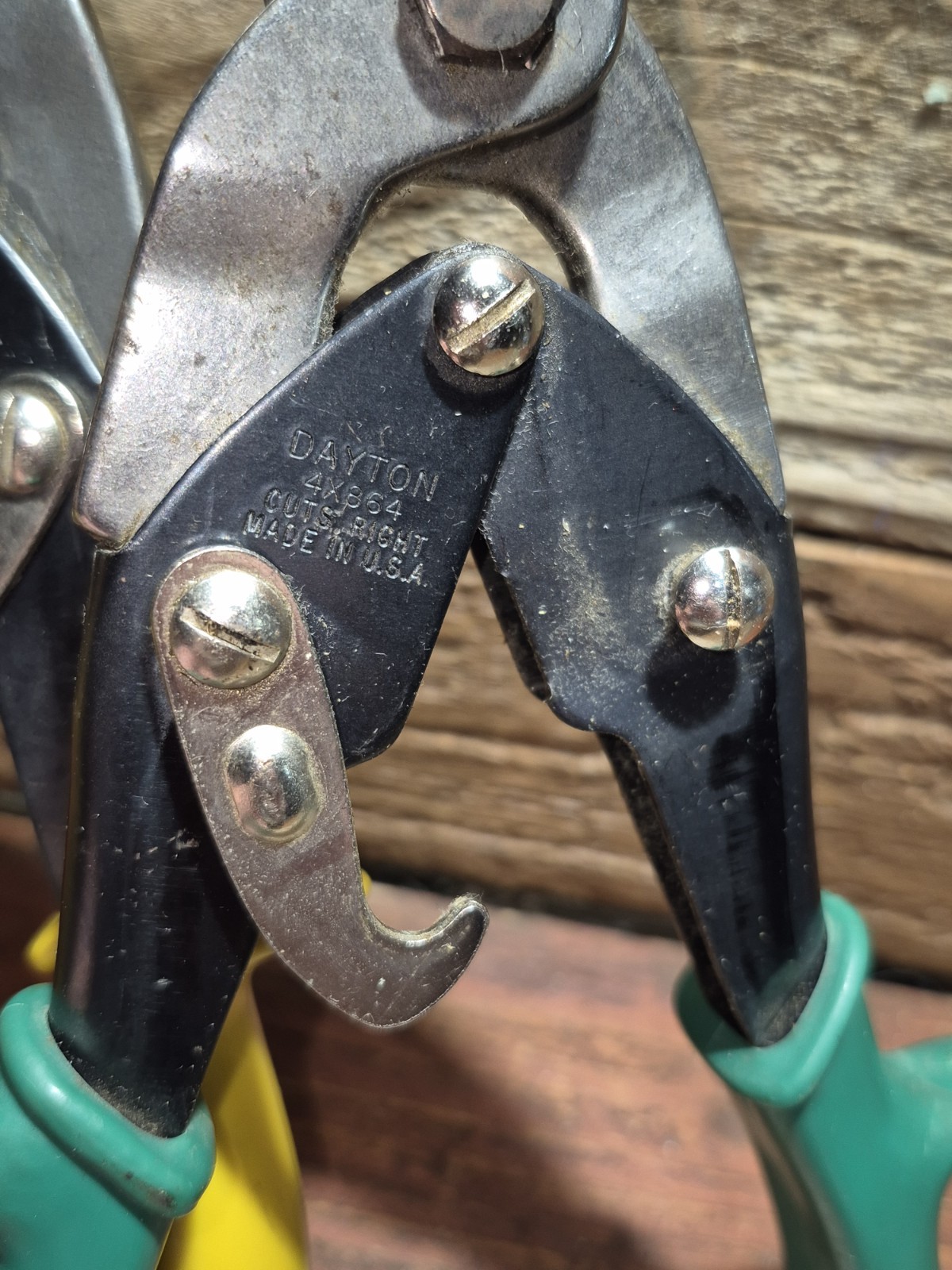 2 DAYTON Tin Snip Straight & Right Cut Aviation Sheet Metal Made U.S.A. Sharp