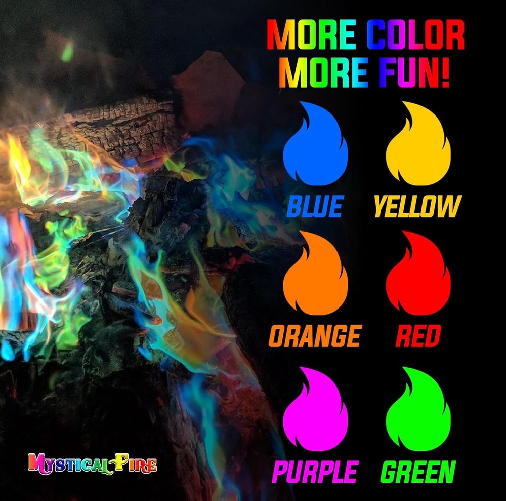 Mystical Fire Color Changing Packets Pits Campfire Long-Lasting Regular