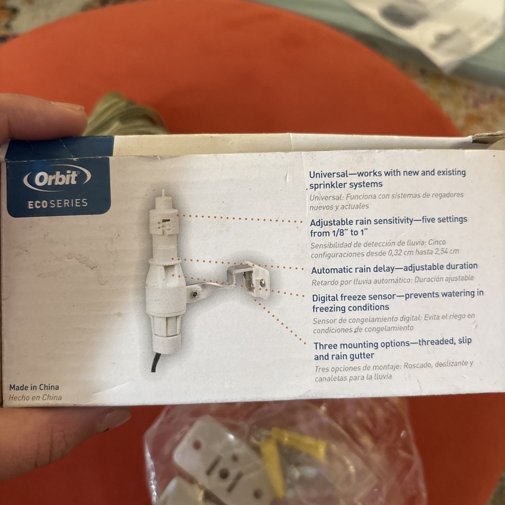 ORBIT Rain Freeze Sensor Automatic Universal White Hard Wired 57069