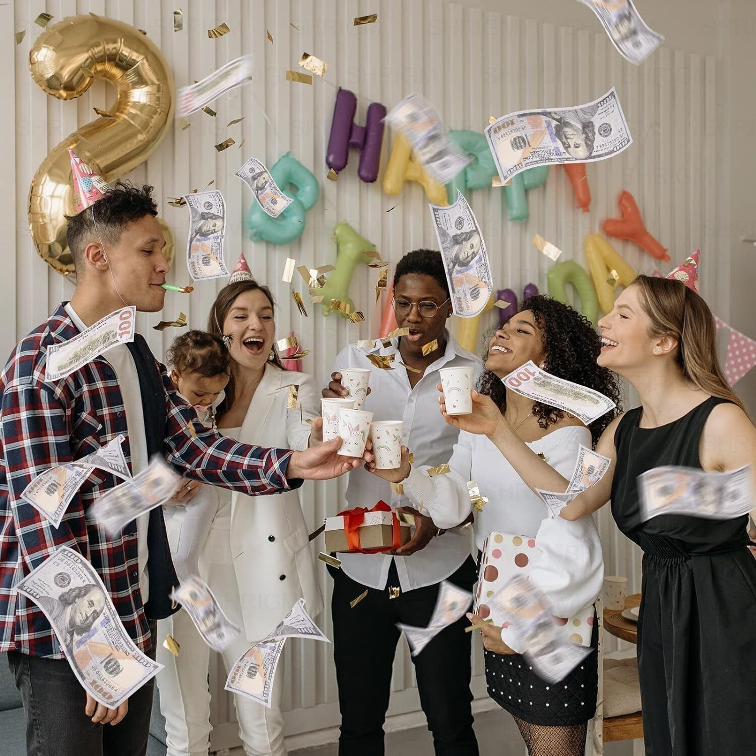 1000pcs(100K) money props toy play fake bills for video, Learning Education Toys