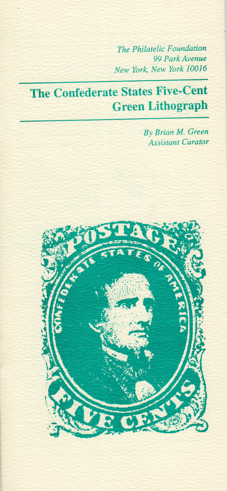 The Confederate States Lithographed issues of 1861-1862, 5 PF pamphlets, new.