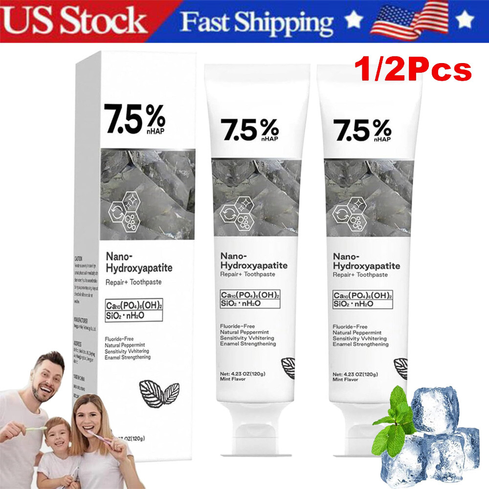 1/2PCS 7.5% Hap Nano-Hydroxyapatite Repair Toothpaste Deep Clean Sensitive Teeth