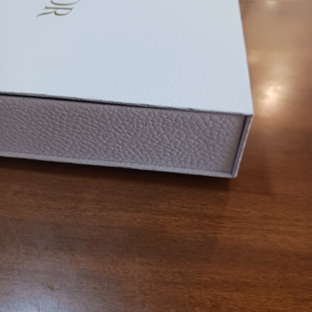 Empty Dior Box White Textured Pebbled Gift Box 10x10x2 Storage