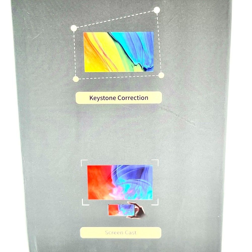 LED Source HDMI Tabletop Projector With Screen Cast Model X1BQ - White