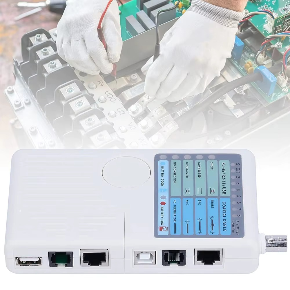 Professional Multi Function 4 In 1 Network Cable Tester RJ45/RJ11/USB/BNC LAN Ca