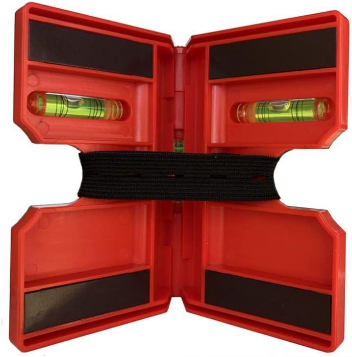 2 Pack Folding Magnetic Post Level for Pipe, Post and Beams Leveling